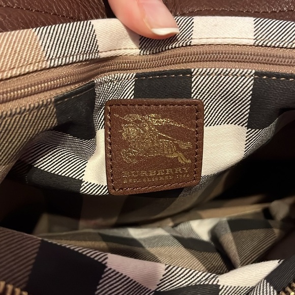 Burberry Packable Shopping Tote in Canvas & Leather - Picture 9 of 9